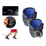 Par De Grilletes Correas Para Tobillo Gym Crossfit Crossover Color Azul