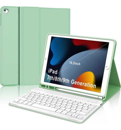 Sengbirch Funda P/ iPad 7 8 9 Gen Con Teclado 10.2 