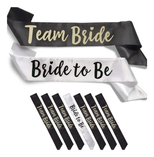 Pack De Bandas Para Despedida De Soltera Bride Y Team Bride 