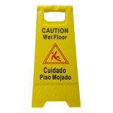 Cartel Señalizador Eversafe Piso Mojado Tipo Carpa Wet Floor Color Amarillo