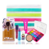 Necessaire Maleta Kit Maquiagem Completa Rubys Infantil Neon