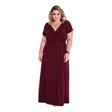 Vestido Feminino Evangélico Plus Size Longo Festa Social