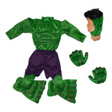 Disfraz Superhéroe Hulk Con Musculos Y  Accesorios  Niños 