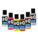 Pintura Acrilica Eq Arte 50cc Fluo O Metalizado X 6 Unidades