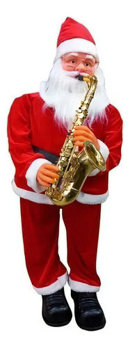 Papai Noel 120cm Musical Natal Saxofone Bivolt C/sensor 110 220