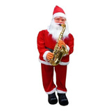 Papai Noel 120cm Musical Natal Saxofone Bivolt C/sensor 110 220