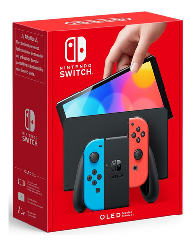 Nintendo Switch Oled 64gb Standard Color  Rojo Neón Ade