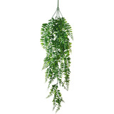Pendente Samambaia Planta Artificial Folhas Decorativa 79cm