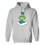 Sudadera Con Gorro Algodón Grinch Nieve Navidad Verde