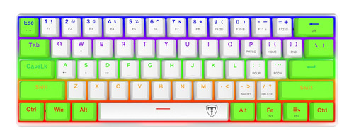 Teclado Gamer T-dagger Arena Blanco/verde Sw Brown Español *