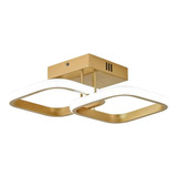 Lustre Plafon Selene Quadrado Sala Quarto 3 Em 1 Bivolt