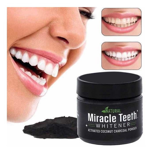 Blanqueador Dental Carbón Activo Miracle 20 Gr