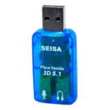 Tarjeta De Sonido Usb 5.1. Audifonos Y Microfono Plug 3.5mm