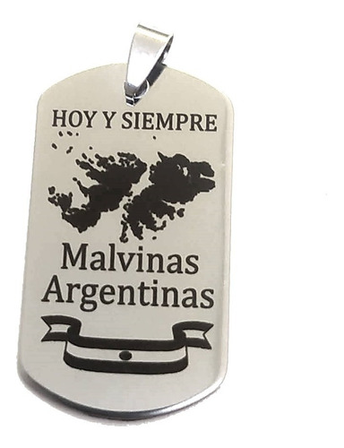 Medalla Malvinas Argentinas + Cadena-grabado Laser-petrarca1
