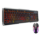 Combo Gamer Teclado + Mouse Retroiluminado Noga Nkb-089 Usb.