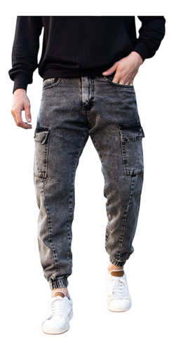 Jeans Joggers De Hombre Mom Rigido Pantalones