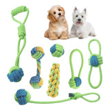 Pet King - Kit Juguetes De Cuerda Para Perro Cachorros De Tela Resistentes 7 Pz