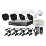 Kit 4 Cámaras Metal 2 C/audio 2mp 100m Utp Dvr 8ch Dahua