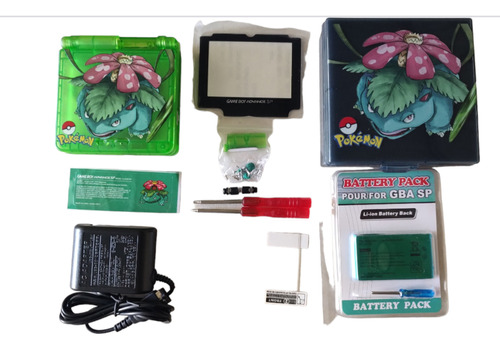 Carcasa Gba Sp Venusaur Bateria Cargador Caja De Plástico