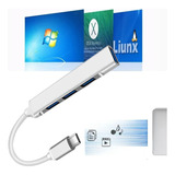 Hub Usb Usb 3.0 A Tipo C Ultra Slim 4 Puertos, Soporte Otg