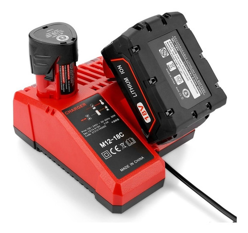 Cargador De Batería De Li-ion M12-18c P/milwaukee 12v 14.4v