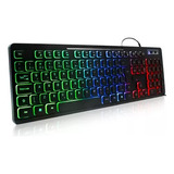 Kit Gamer Teclado Mouse Pad Rgb Usb Led Luminoso Colorido 