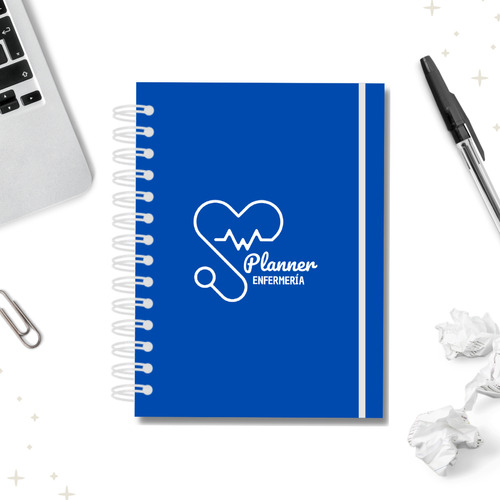 Planner Agenda Enfermería Azul 300 Páginas (sin Fechas)