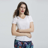 Polera Con Ojetillo En Hombro Crema Mujer Fashion's Park