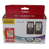 Canon 240xl Y 241xl Cartuchos Tinta Con 50 Hojas Papel