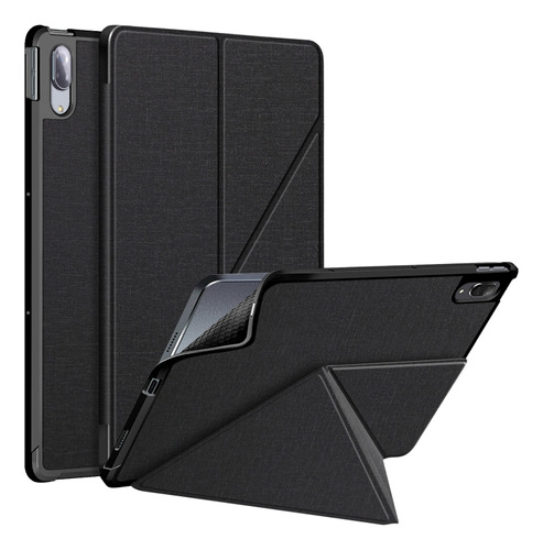 Funda Negra Con Múltiples Pliegues Para Lenovo Tab P11 Pro T