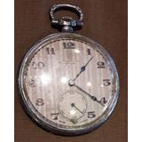 Antiguo Reloj De Bolsillo Condal Plateado Funcionando