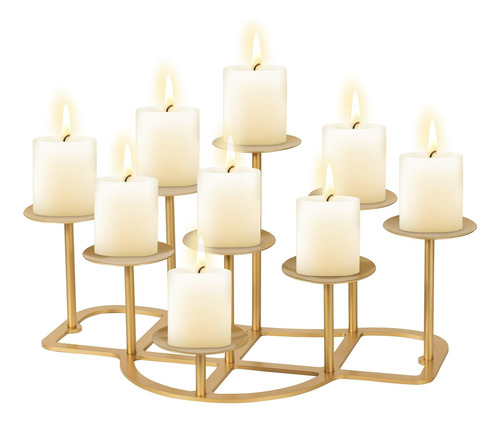 Portavelas De Chimenea, 9 Candelabros Para Velas De Pilar, S