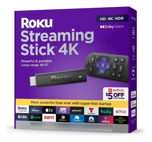 Roku Streaming Stick 4k Wifi Largo Alcance Control