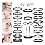 19 Gargantilla Choker Necklaces Black Lace,accesorios Collar