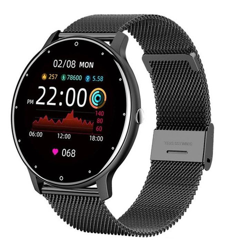 Smartwatch Lige Bw0223 1.28  Caixa 45mm  Black, Pulseira  Black Mesh