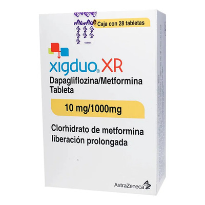 Xigduo Xr Tabletas 10 Mg\u002F1000 Mg, 28 Tabletas | Envío gratis