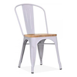 Silla Tolix Wood Asiento De Madera