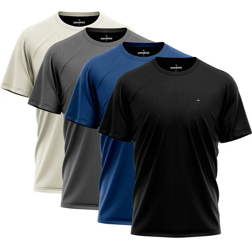 Kit 4 Camiseta Dry-fit Sandrini Masculina Academia Caminhada | MercadoLivre