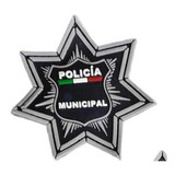 Parche Estrella Policia Pvc Tactico  Velcro Contactel 