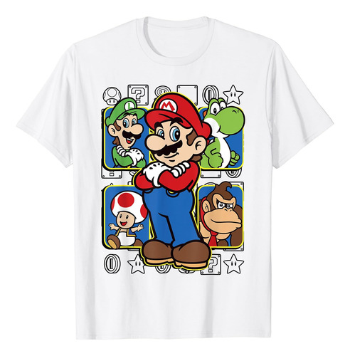 Super Mario Yoshi Toadstool Donkey Kong Box-up Polera