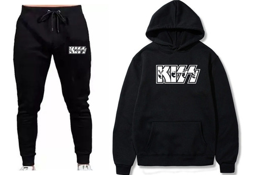 Conjunto Blusa De Frio E Calça Moletom Kiss