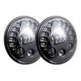 Par Faros Led Redondo 7 Pulgadas Lupas Bicolor