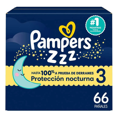 Pañales Desechables Pampers ZZZ para la noche Etapa 3, 66 Unidades​ | MercadoLibre