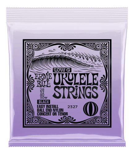 Ernie Ball Cuerdas Para Ukelele Nylon Black 28-30 P02327