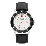 Reloj Swiss Military Smwgb2100605 Para Hombre Cristal Zafiro Color De La Malla Negro Color Del Bisel Negro Color Del Fondo Plateado