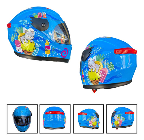 Casco Cerrado Infantil C/luz Paleta Baby Brillante Rmb