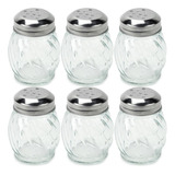 6 Pack Of 5 Oz. Spice & Cheese Shaker | Glass Bottle, Metal 