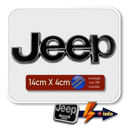 Insignia Jeep Metalica Cromada \u0026 Negro Tuningchrome Foto 3