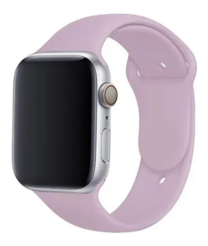 Pulseira Para Apple Watch Serie 7 + Película 3d 41mm 45mm Sm Cor Nude Largura 41 Mm