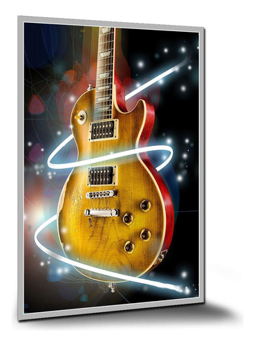 Placa Decorativa Musica Guitarras E Pedais A1 84 X 60 Cm A